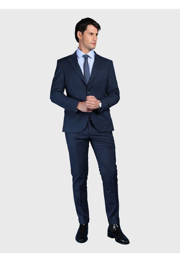 Traje A Rayas Spandex Slim Fit Azul Arrow AMI3326AZ 54