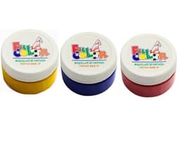 Pack 3 Pinturas Maquillaje Fantasia Full Color (Amarillo Azul Rojo) Surtido