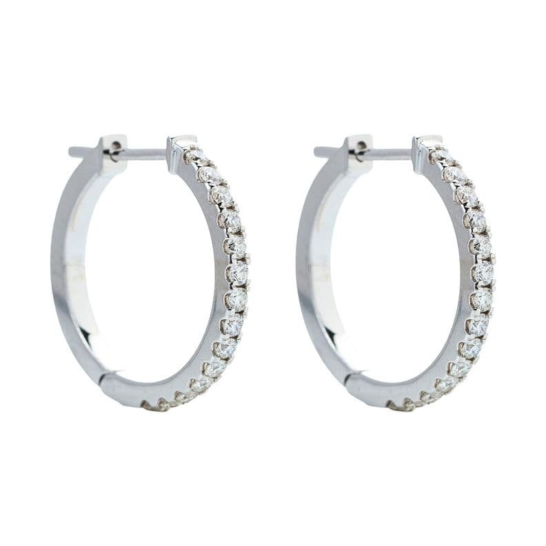 Argollas Oro Blanco 0.43ct