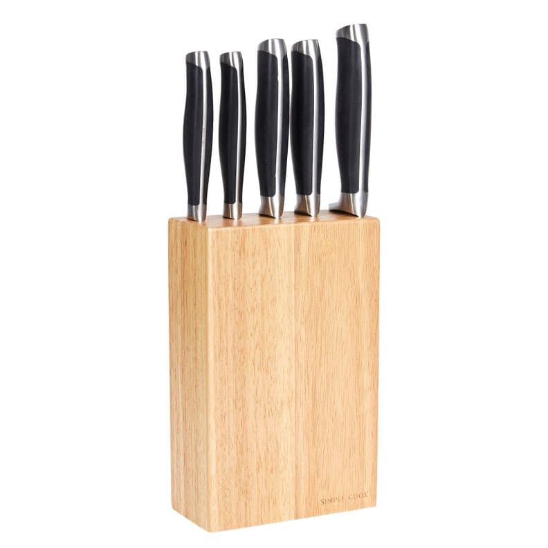 Taco Cuchillos Simple Cook 6 pzs Boston Negro