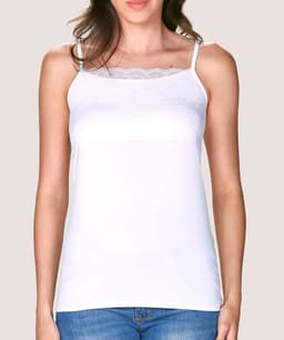 Camiseta Microfibra Encaje | Confort y Estilo Diario Blanco S