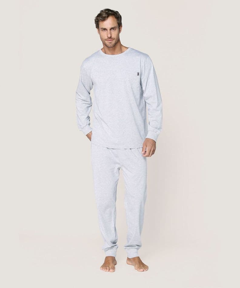 Pijama Hombre Cotton | Maxima Comodidad y Suavidad Gris 2XL