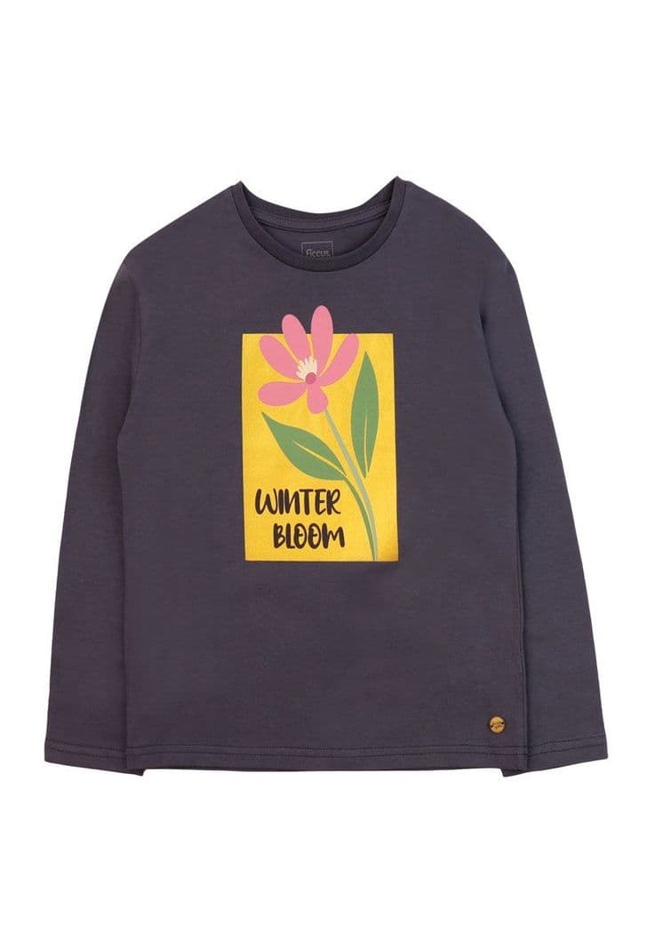 Polera kids nina h/caido adventure 277 Azul 2