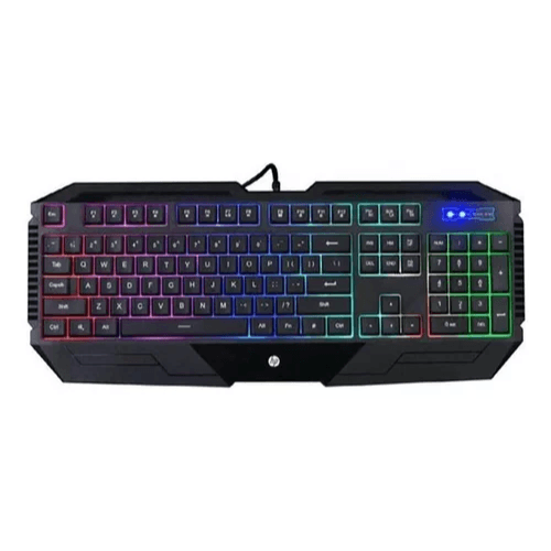 Teclado Gamer Hp K110 Iluminado Espanol Revogames Negro