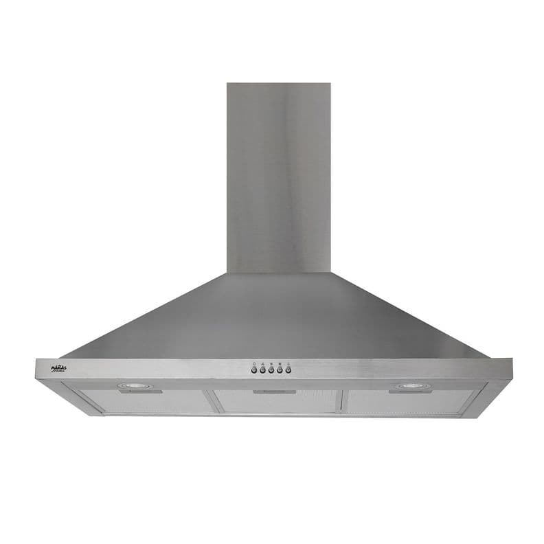 Campana decorativa Piramidal acero Inox 90 cm, 3 Velocidades Gris