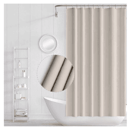 Cortina Ducha Bano 180x180 Elegante Beige