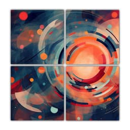 Cuadro Abstracto Calma Con Fondo Espectacular 60x60 Cm