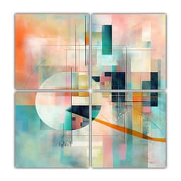 Pinturas Decorativas Abstractas De Alta 120x120 Cm