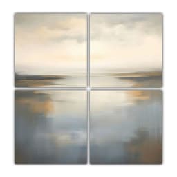 Cuatro Lienzos Estilo Galeria Urbano: Pintura 80x80 Cm