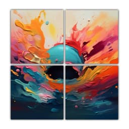Cuadro Decorativo Sublimado Actual De Arte 80x80 Cm