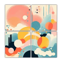 Composicion Equilibrada Arte De Pared En Lienzo 60x60 Cm