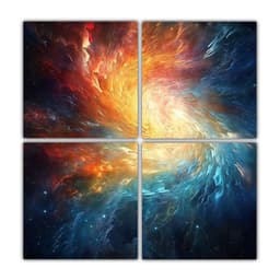 Cuadros Decorativos De Arte Abstracto Con Ondas 120x120 Cm