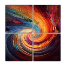 Cuatro Composiciones Conceptuales Rectangulares: 40x40 Cm