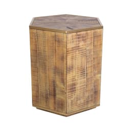 Mesa Lateral Siping de madera reciclada y acero Cafe
