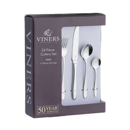 Set Cubiertos Eden 24 Piezas Acero Inoxidable Gris