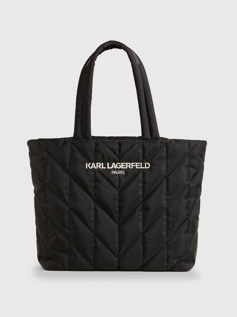 Cartera tote acolchada de viaje Negro Karl Lagerfeld