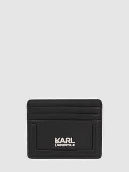 Tarjetero con logo metalico K / Style Negro Karl