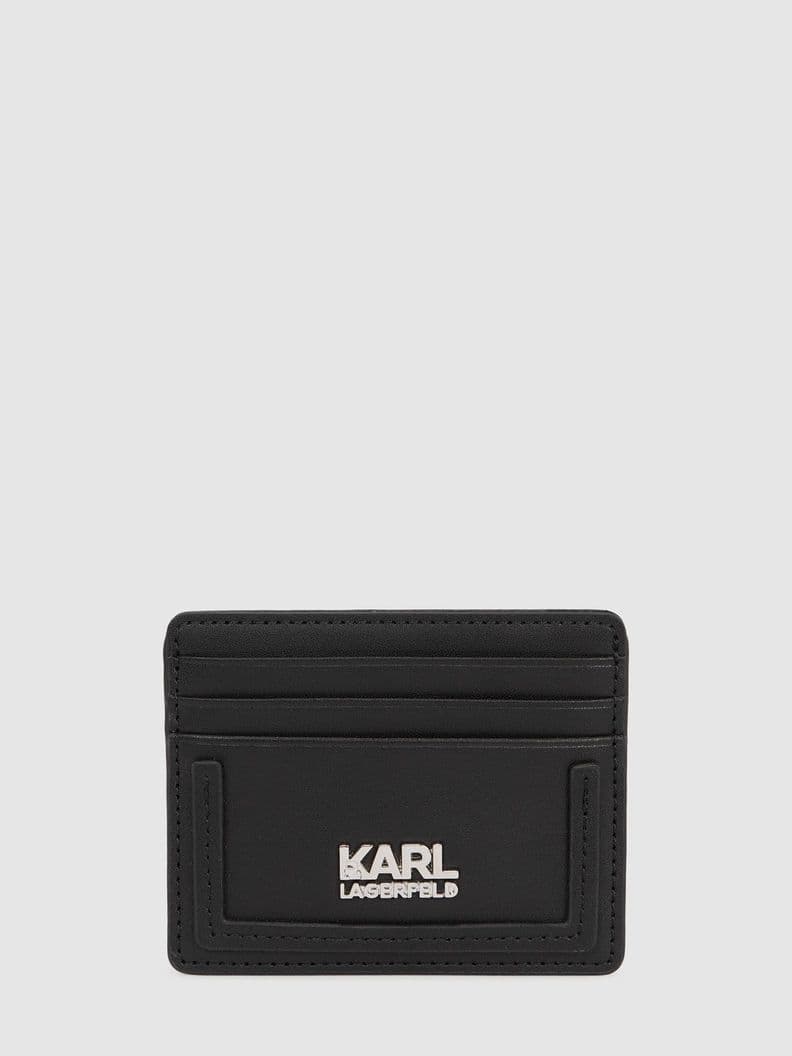 Tarjetero con logo metalico K / Style Negro Karl