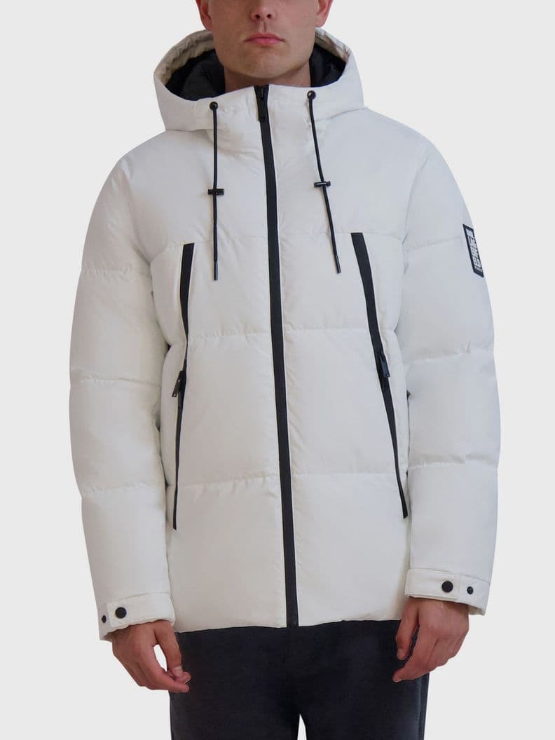 Parka con bolsillos alargados Blanco XL