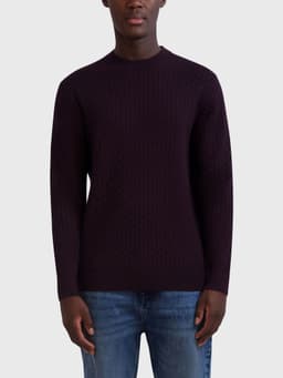 Sweater texturizado geometrico Burdeo L