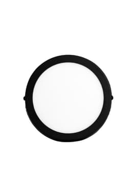 PLAFON PANEL LED 18W NEGRO REDONDO 3000K