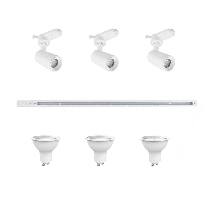 KIT DE RIEL ENERGIZADO BLANCO 1MT
