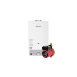 Calefont Gas Natural 10L T. Natural + Bomba Presurizadora Blanco
