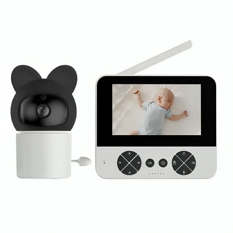 Camara Monitor Vigilancia Nocturna Para Bebes Con Microfono Negro