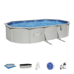 Piscina Bestway Ovalada Hydrium Filtro+Acces 6.10X3.60X1.20M Gris