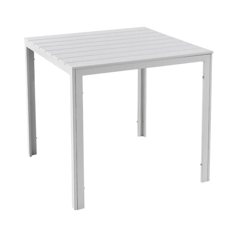 Mesa Terraza Polywood Impermeable 78X78cm Blanca Northwest Blanco