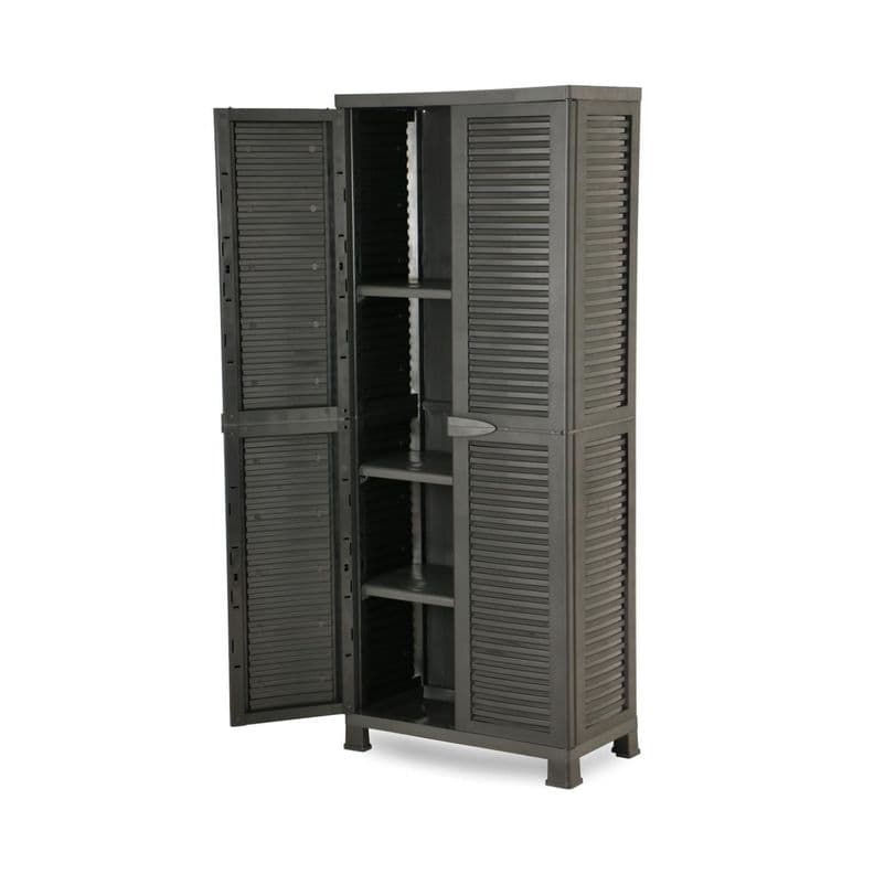 Armario Closet Plastico Grande Multiuso Negro 68x39x171,5cm