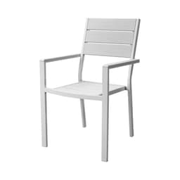 Silla Terraza con Brazos Polywood Impermeable Northwest Blanco