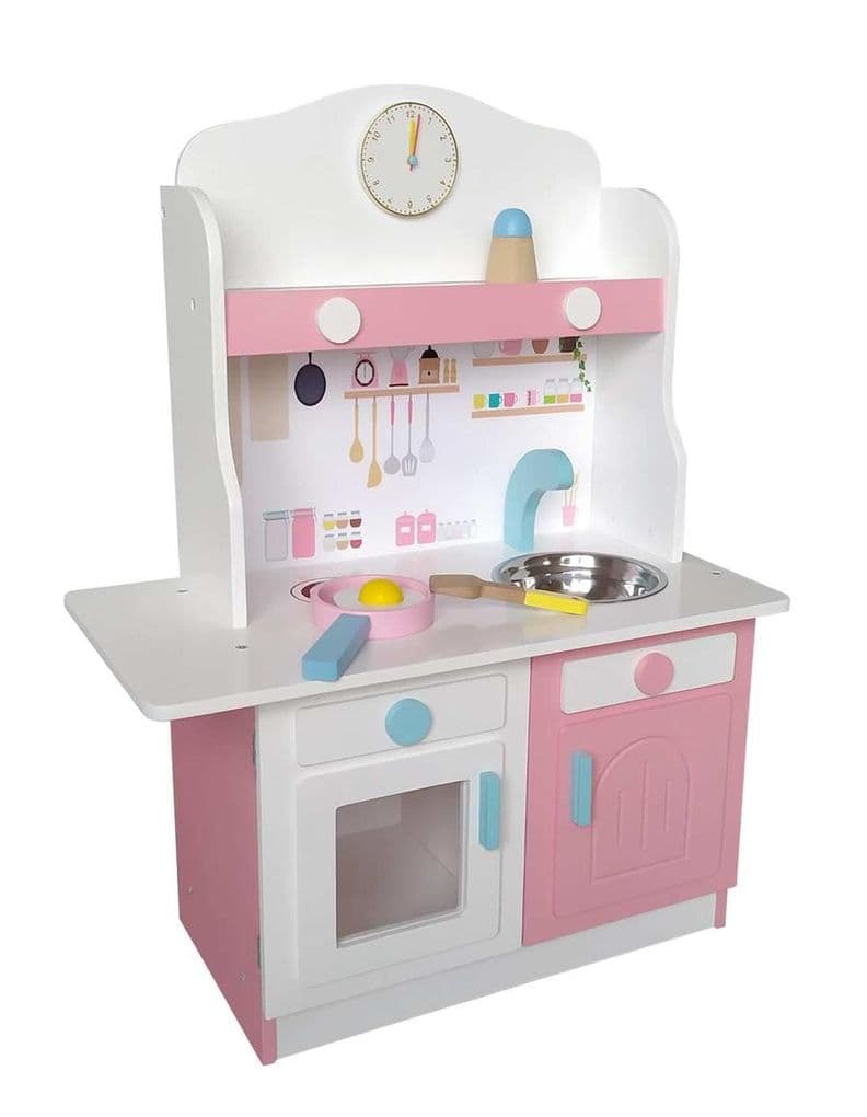 Cocina De Madera Blanca + Accesorios 47X24X64 Cm Gamepower Blanco