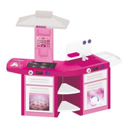 Cocina Plastica Doble Unicornio + Extras 109x65x100cm Dolu Rosado