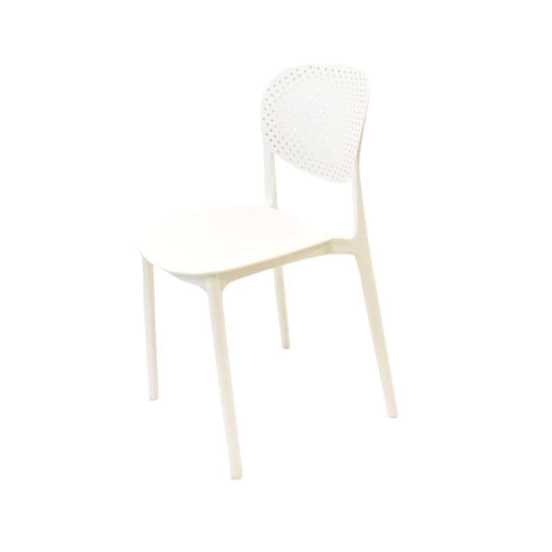 Silla Plastico Apilable Deco Hamburg Blanca Escandinavia Blanco