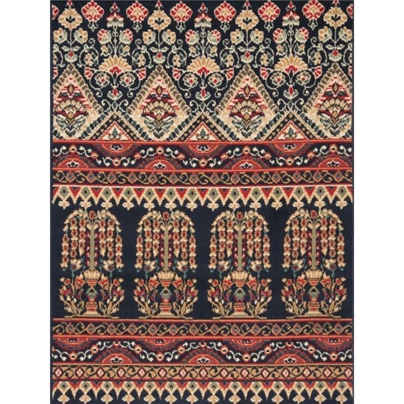 Alfombra Margarita Negro 150x200