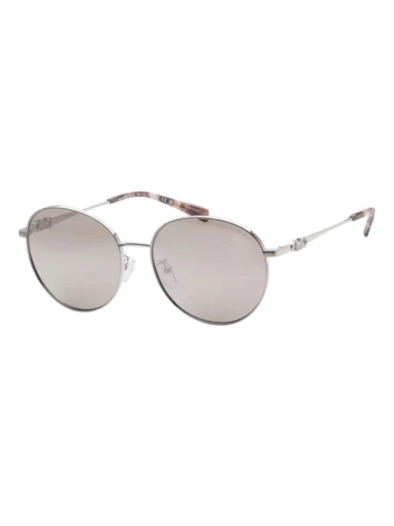 Lentes Espejados De Sol Michael Kors Plateado Metalico