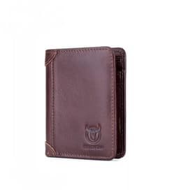 Billetera Vertical Bull Captain Hombre Rojo Oscuro
