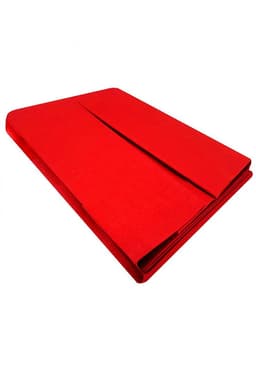 Faldon 200 hilos 1 plaza liso roJo