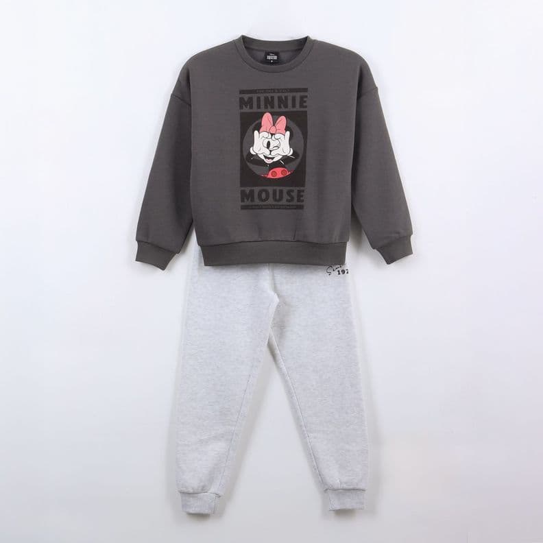 Conjunto Buzo Nina Vuelos Minnie Mouse Gris Disney 4
