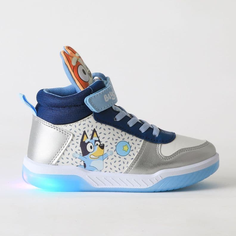 Zapatilla Cana Alta Nino Luces Blanco Bingo & Bluey Azul 22