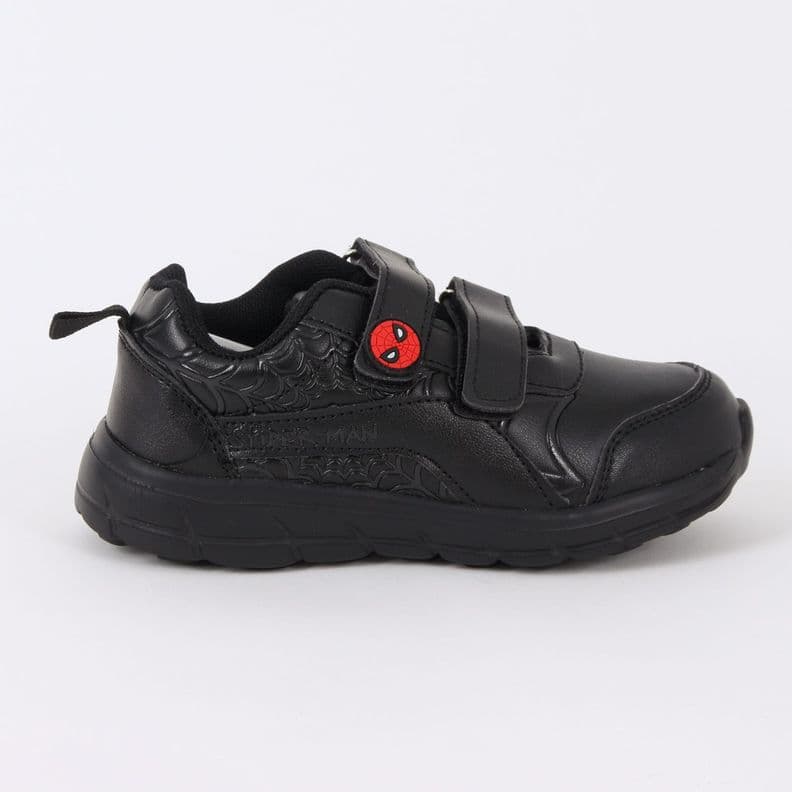 Zapatilla Escolar Nino Velcro Web Spiderman Negro Marvel 31