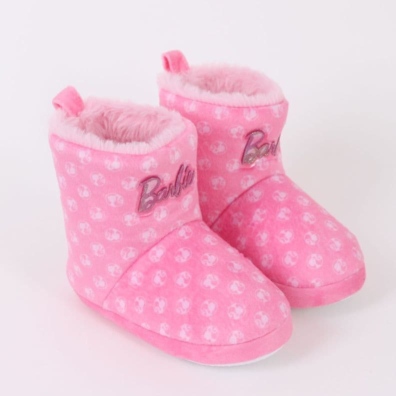 Pantufla Bota Nina Invernal Logo Print Rosado Barbie 31