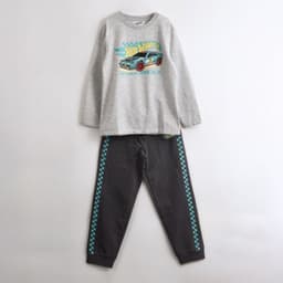 Pijama Manga Larga Nino Auto Gris Hot Wheels 3