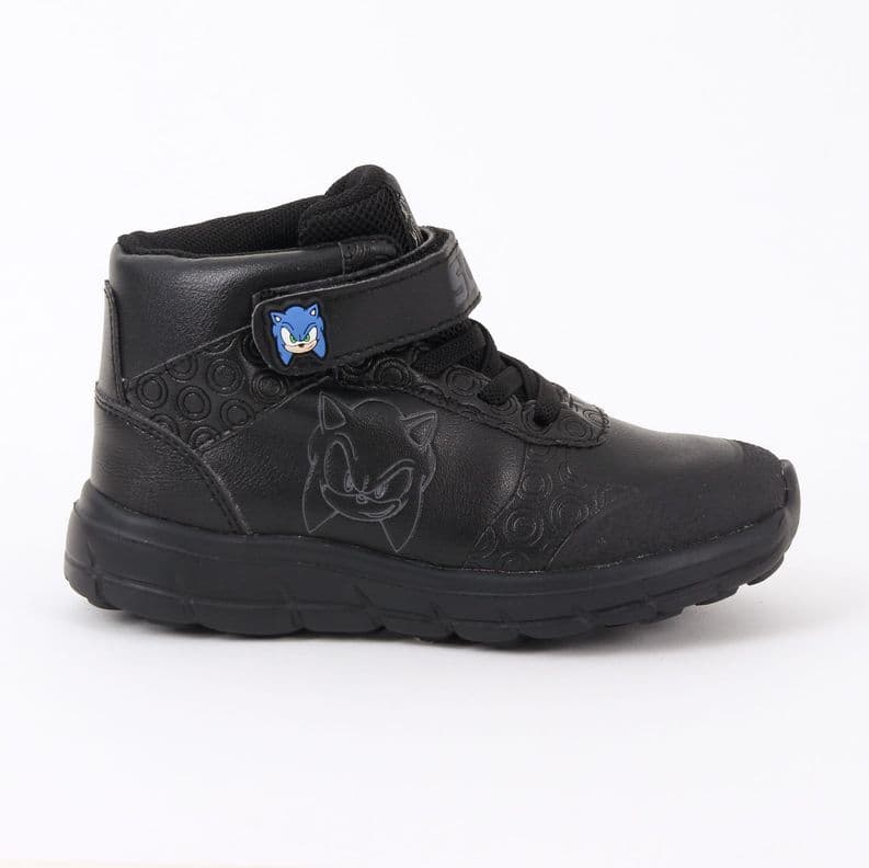 Zapatilla Escolar Nino Cana Alta Negro Sonic 27