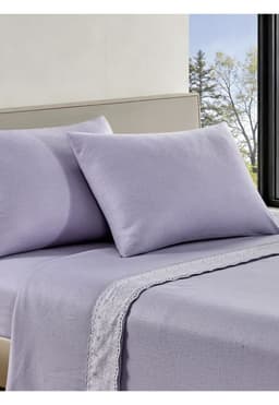 SABANA ANDES POLAR BRODERIE LILA 2 PLAZAS