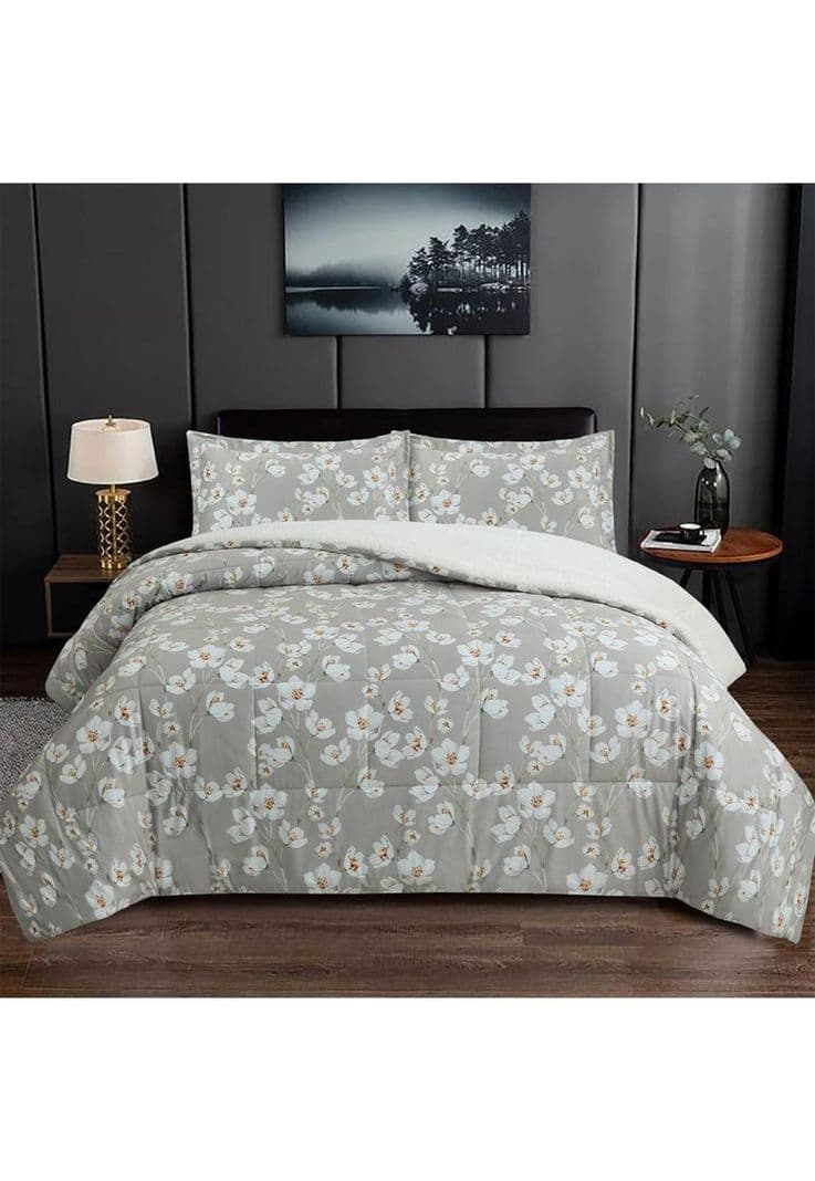 PLUMON ANDES VELVET PRINTED MAGNOLIA KING Gris
