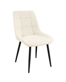 SILLA TAPIZADA MODERNA MERICHAIR - BLACK Crema