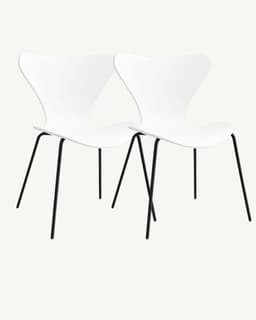 PACK 2 SILLAS JLOVE PP BASE NEGRA Blanco