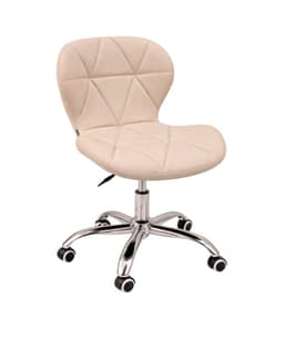 Silla de escritorio acolchada giratoria Mariposa Beige